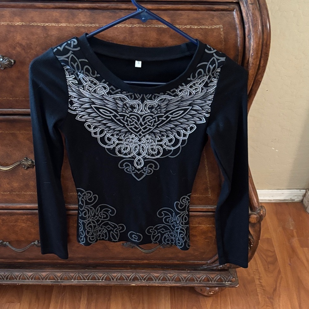 Y2K Long Sleeve V-Neck Size S Juniors